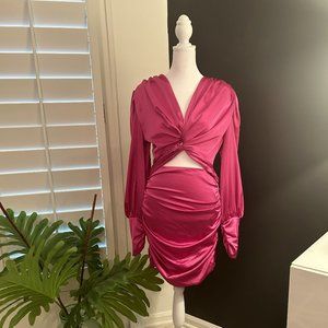 Show stopping hot pink cocktail dress!